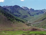 07 Verdant Green Valley On Descent From Deosai Plains Towards Tarashing We then descend from the Deosai Plains through forests with green hills and rivers flowing down.